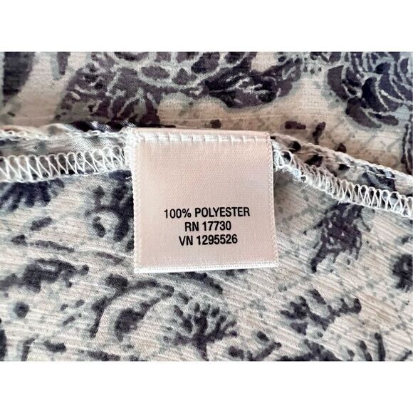 Converse One Star Blue Floral Sheer Sleeveless Top Size M Worn By Actress On TV - Picture 7 of 7